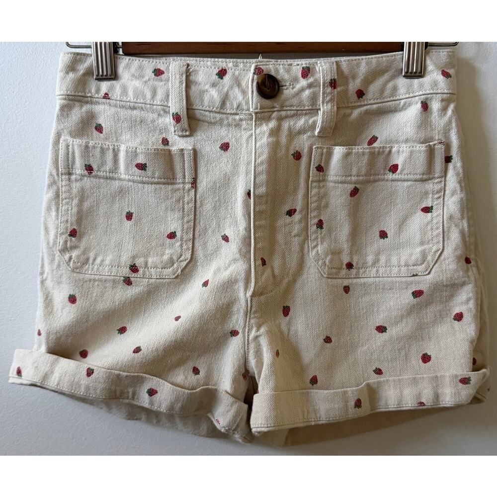 Madewell Emmett Shorts in fresh strawberries size 24 - Picture 2 of 8